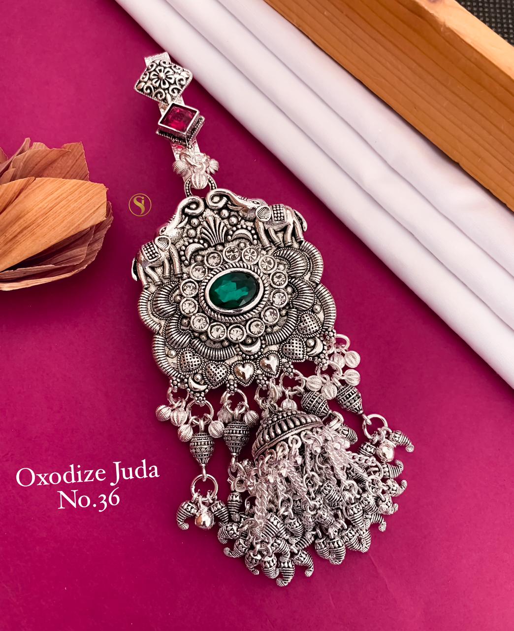 Designer Oxidise Silver Juda 2 Wholesale Shop In Surat
